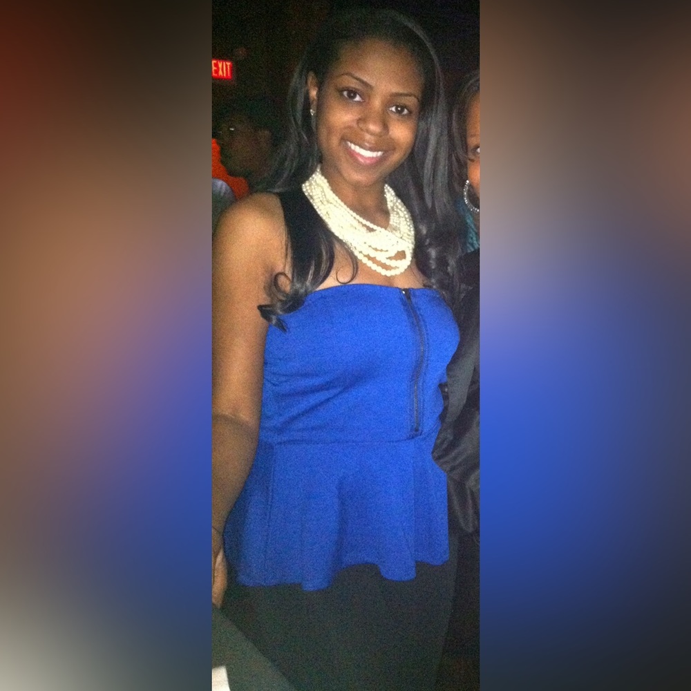 *FINAL OFFER* Forever 21 Peplum Tube Top (Blue)